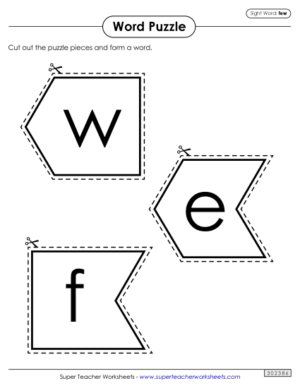 Word Puzzle: Few Word Puzzle: Few
