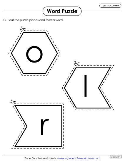 Word Puzzle: Flower Word Puzzle: Flower