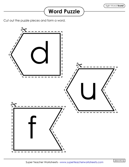Word Puzzle: Found Word Puzzle: Found