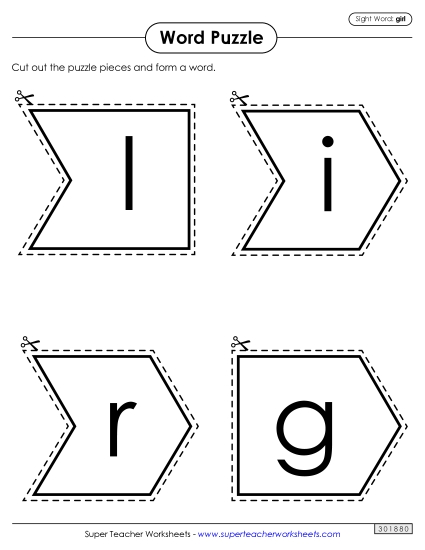 Word Puzzle: Girl Word Puzzle: Girl