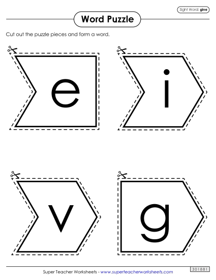 Word Puzzle: Give Word Puzzle: Give