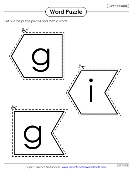 Word Puzzle: Going Word Puzzle: Going