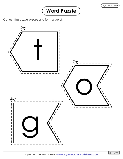 Word Puzzle: Got Word Puzzle: Got