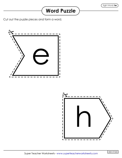 Word Puzzle: He Word Puzzle: He