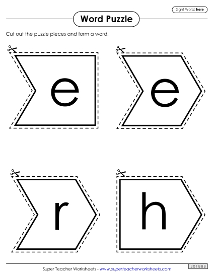Word Puzzle: Here Word Puzzle: Here