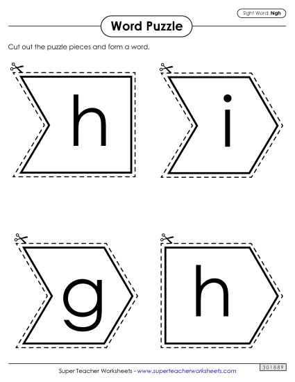 Word Puzzle: High Word Puzzle: High