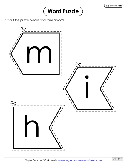 Word Puzzle: Him Word Puzzle: Him