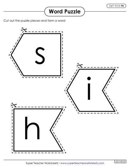 Word Puzzle: His Word Puzzle: His