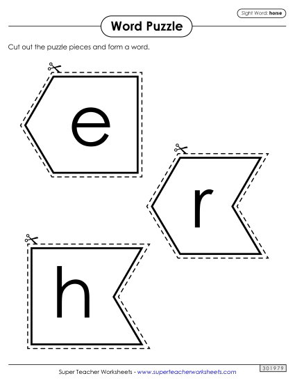 Word Puzzle: Horse Word Puzzle: Horse