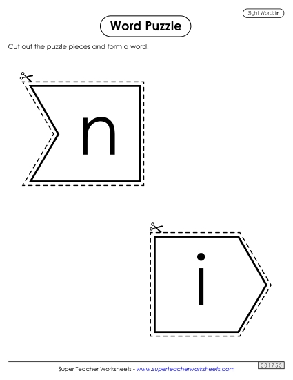 Word Puzzle: In Word Puzzle: In