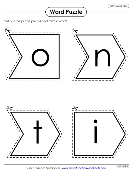 Word Puzzle: Into Word Puzzle: Into
