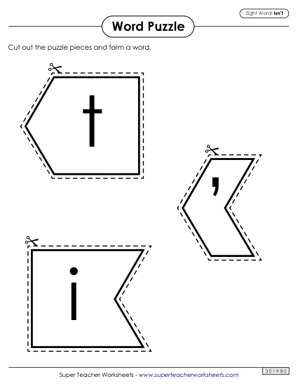 Word Puzzle: Isn't Word Puzzle: Isn't