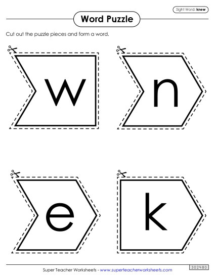 Word Puzzle: Knew Word Puzzle: Knew