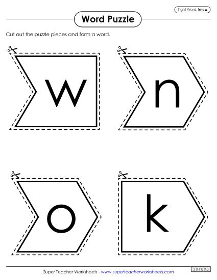 Word Puzzle: Know Word Puzzle: Know
