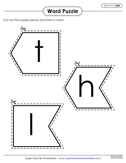 Word Puzzle: Light Word Puzzle: Light