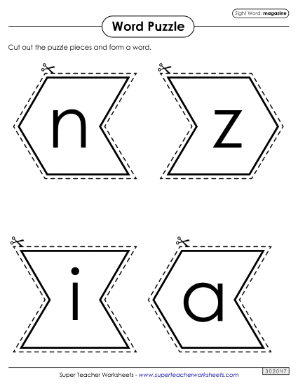 Word Puzzle: Magazine Word Puzzle: Magazine