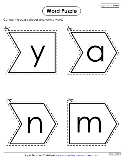 Word Puzzle: Many Word Puzzle: Many