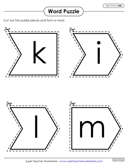 Word Puzzle: Milk Word Puzzle: Milk