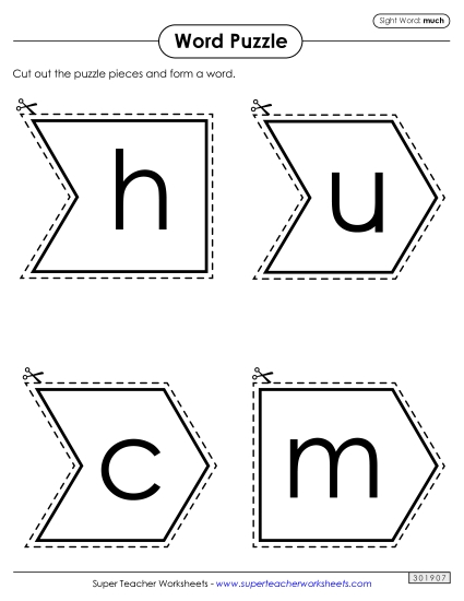 Word Puzzle: Much Word Puzzle: Much