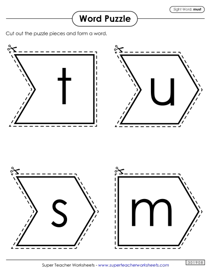 Word Puzzle: Must Word Puzzle: Must