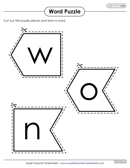 Word Puzzle: Now Word Puzzle: Now