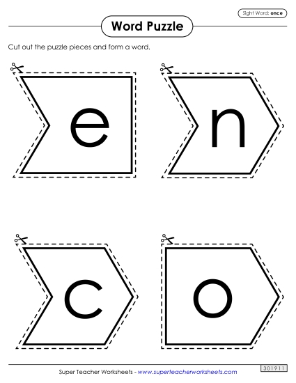 Word Puzzle: Once Word Puzzle: Once