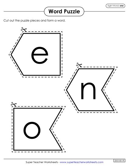 Word Puzzle: One Word Puzzle: One