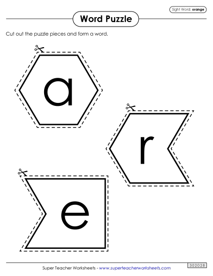 Word Puzzle: Orange Word Puzzle: Orange