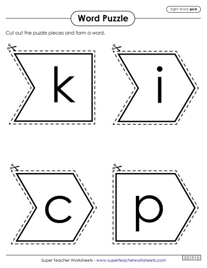 Word Puzzle: Pick