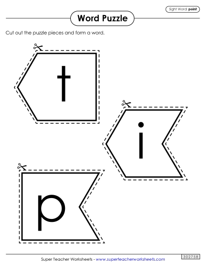 Word Puzzle: Point Word Puzzle: Point