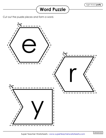 Word Puzzle: Pretty Word Puzzle: Pretty