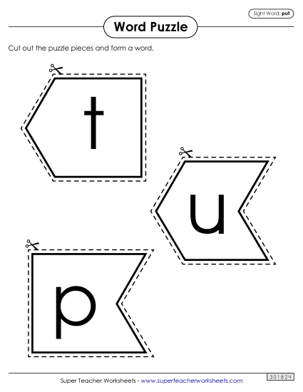 Word Puzzle: Put Word Puzzle: Put