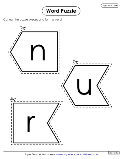 Word Puzzle: Run Word Puzzle: Run