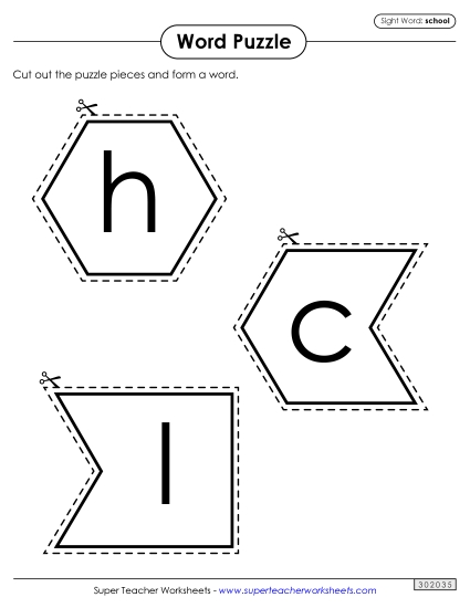 Word Puzzle: School Word Puzzle: School