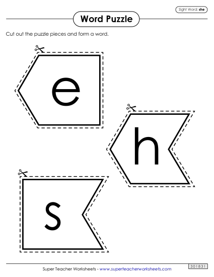Word Puzzle: She Word Puzzle: She