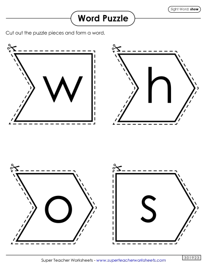 Word Puzzle: Show Word Puzzle: Show