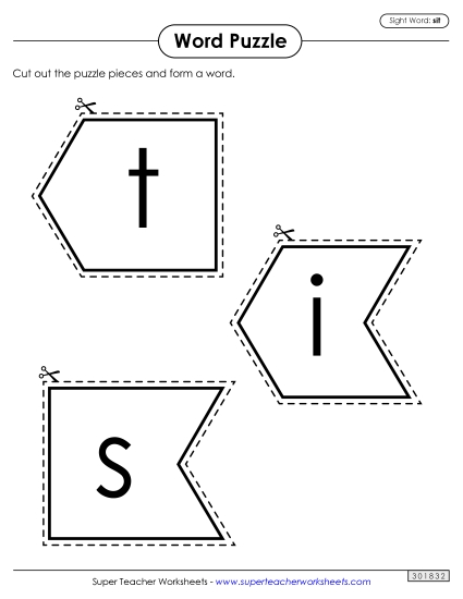 Word Puzzle: Sit Word Puzzle: Sit