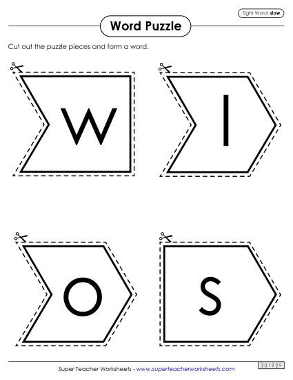 Word Puzzle: Slow Word Puzzle: Slow