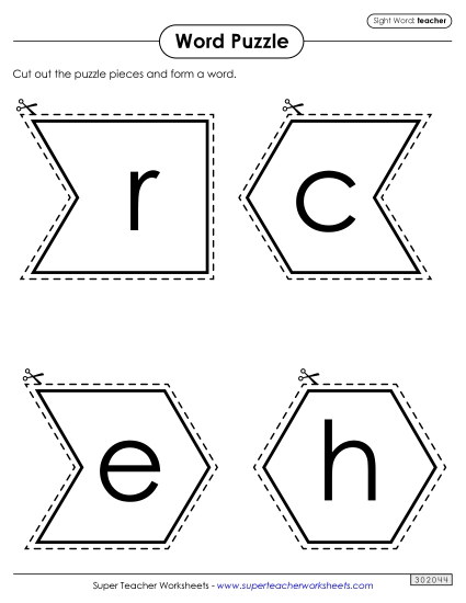 Word Puzzle: Teacher Word Puzzle: Teacher