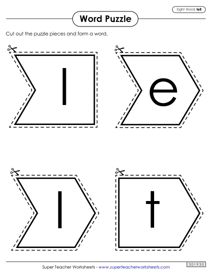 Word Puzzle: Tell Word Puzzle: Tell