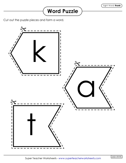 Word Puzzle: Thank Word Puzzle: Thank
