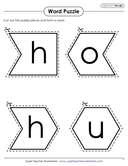 Word Puzzle: Through Word Puzzle: Through
