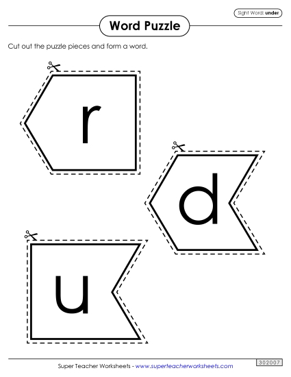 Word Puzzle: Under Word Puzzle: Under