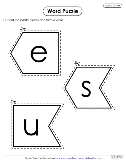 Word Puzzle: Use Word Puzzle: Use