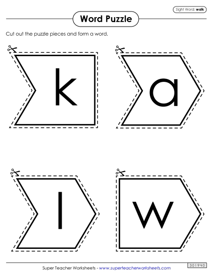 Word Puzzle: Walk Word Puzzle: Walk