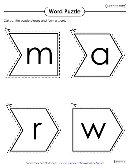 Word Puzzle: Warm Word Puzzle: Warm