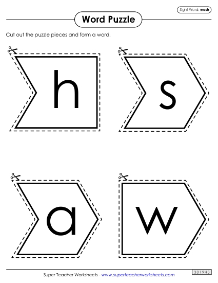 Word Puzzle: Wash Word Puzzle: Wash