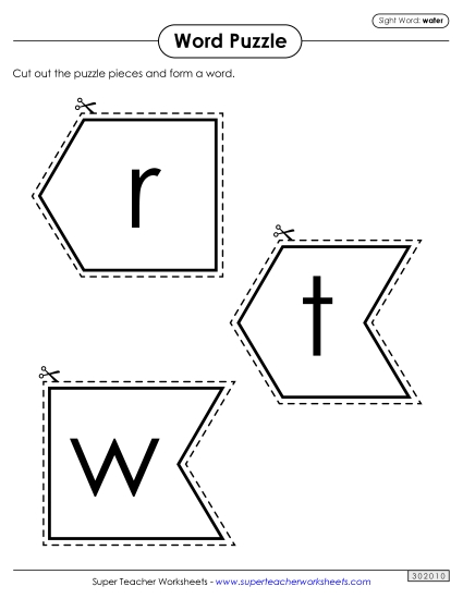 Word Puzzle: Water Word Puzzle: Water