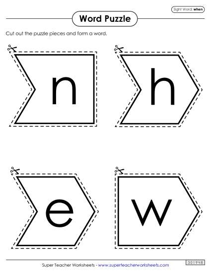Word Puzzle: When Word Puzzle: When