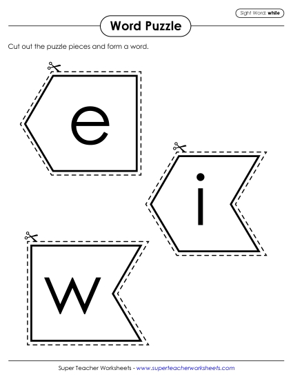 Word Puzzle: While Word Puzzle: While